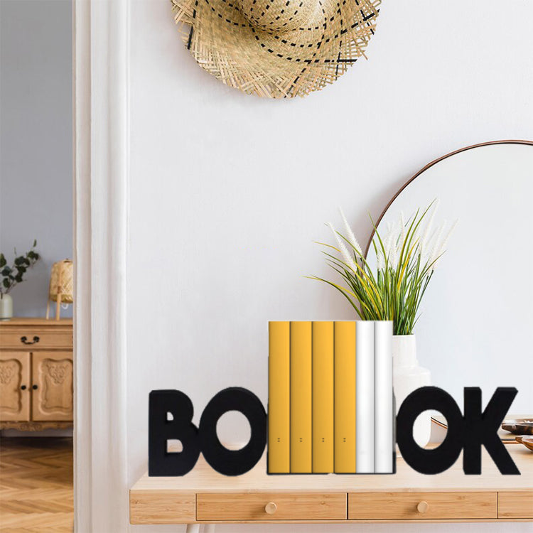Metal Book Holder with Design “Book” Text Figured