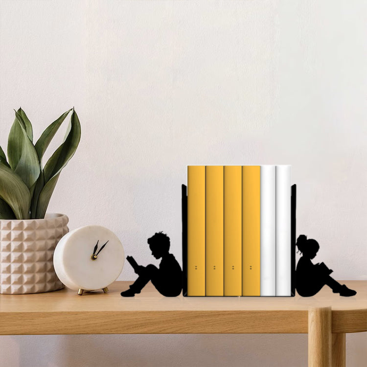 Metal Book Holder with Figured Child Reading Book