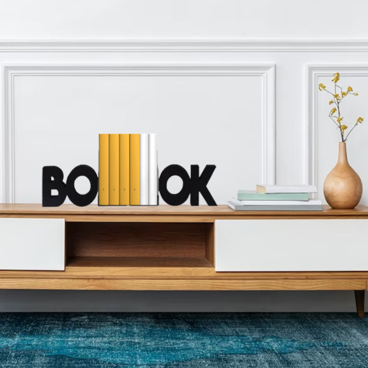 Metal Book Holder with Design “Book” Text Figured