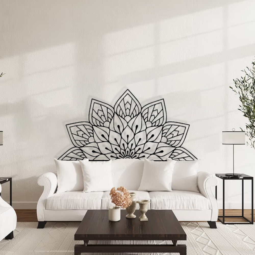 Mandala Patterned Metal Headboards
