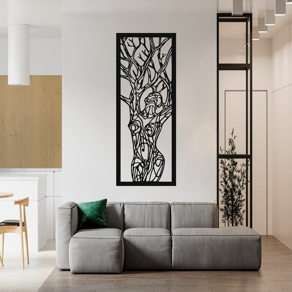 Woman Figure Metal Wall Decoration