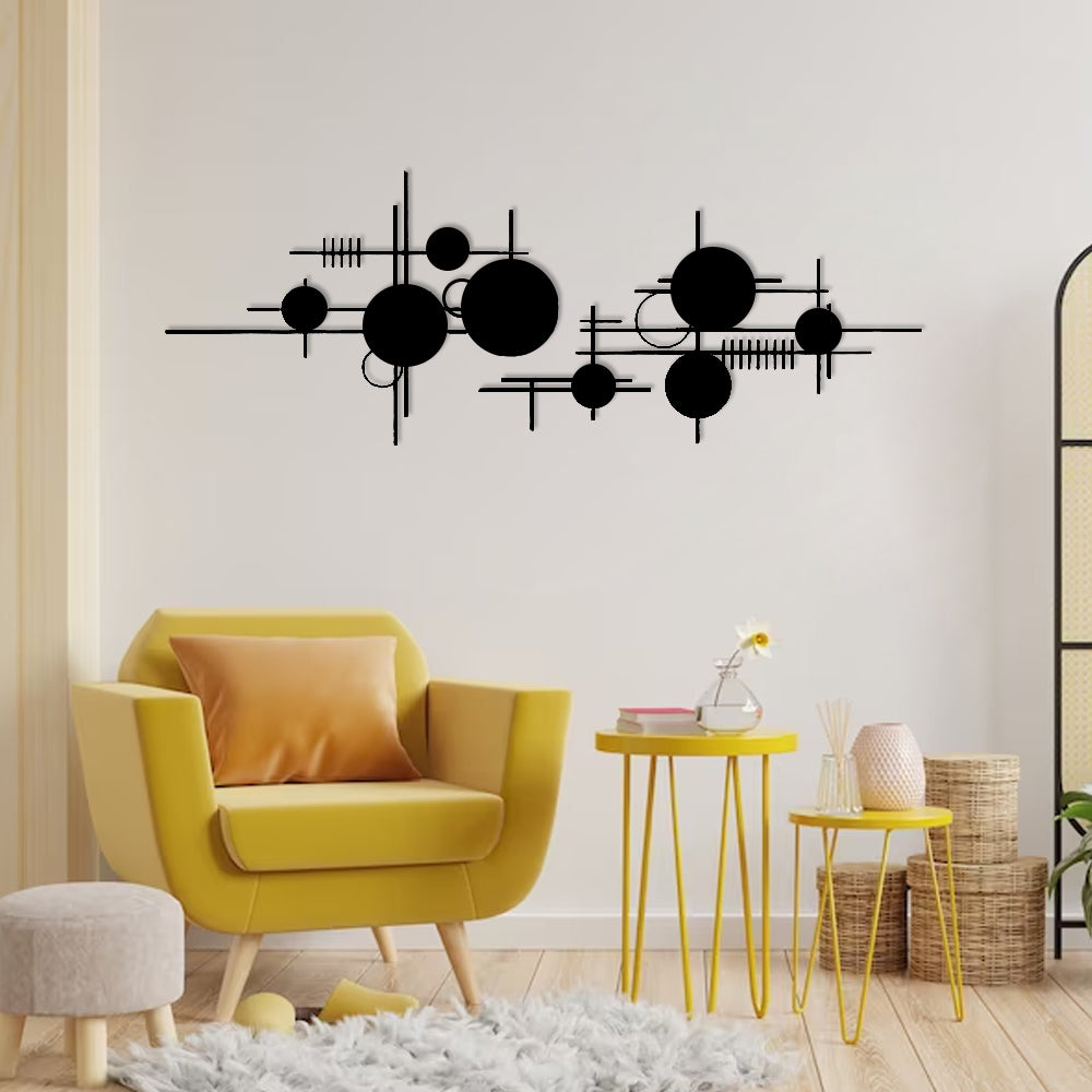 Minimalist Themed Geometric Metal Wall Decor