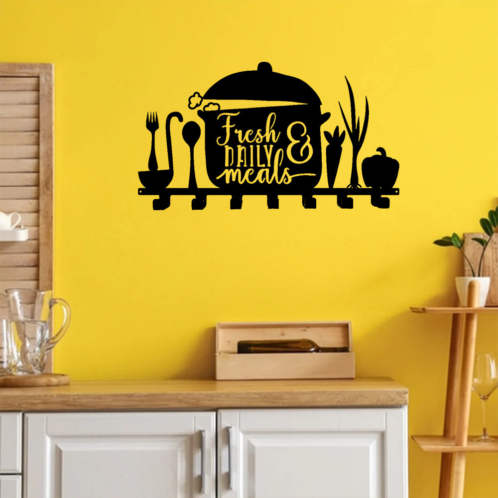 Fresh Daily Meals Kitchen Wall Hooks