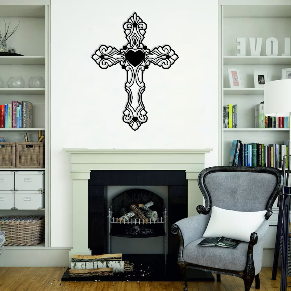 Cross Figured Metal Wall Art