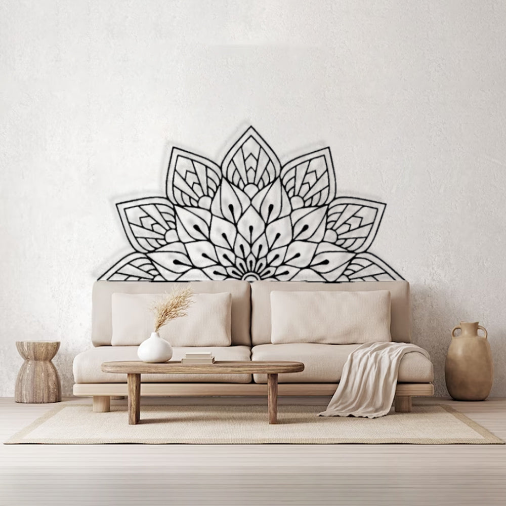 Mandala Patterned Metal Headboards