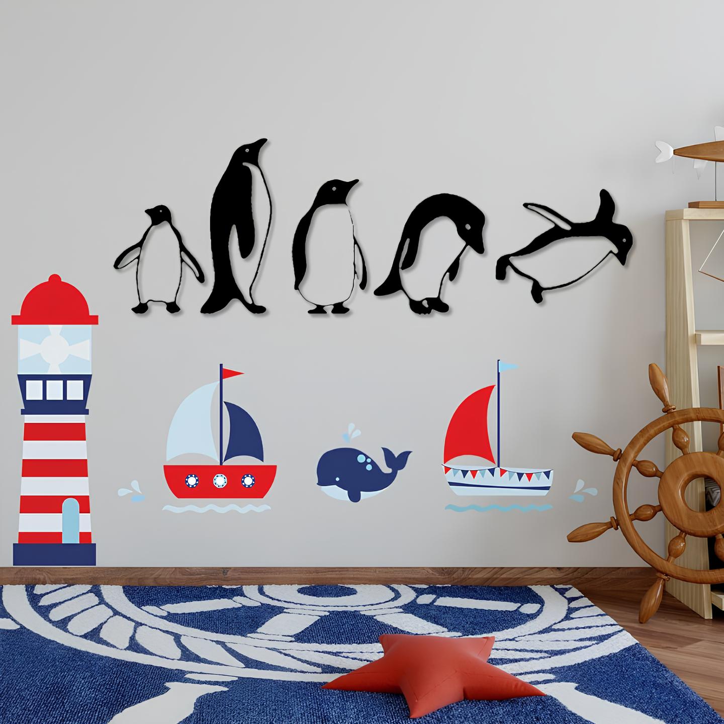 Penguins wall decor