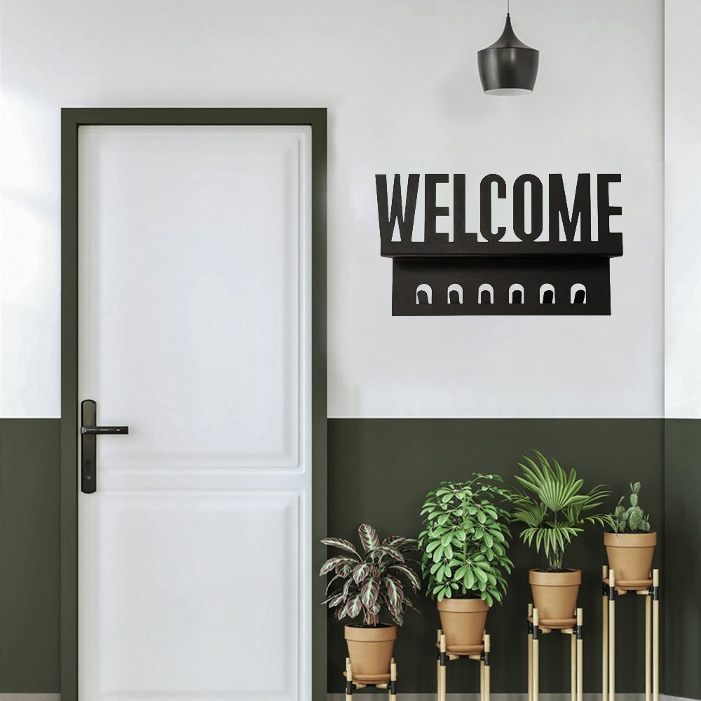 Welcome Wall Clothes Rack, Metal Coat Hangers