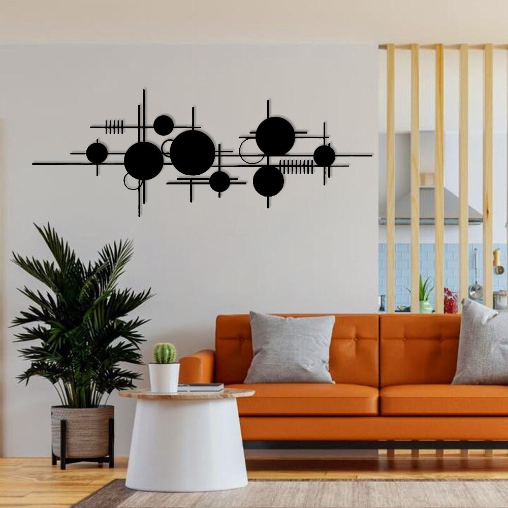 Minimalist Themed Geometric Metal Wall Decor