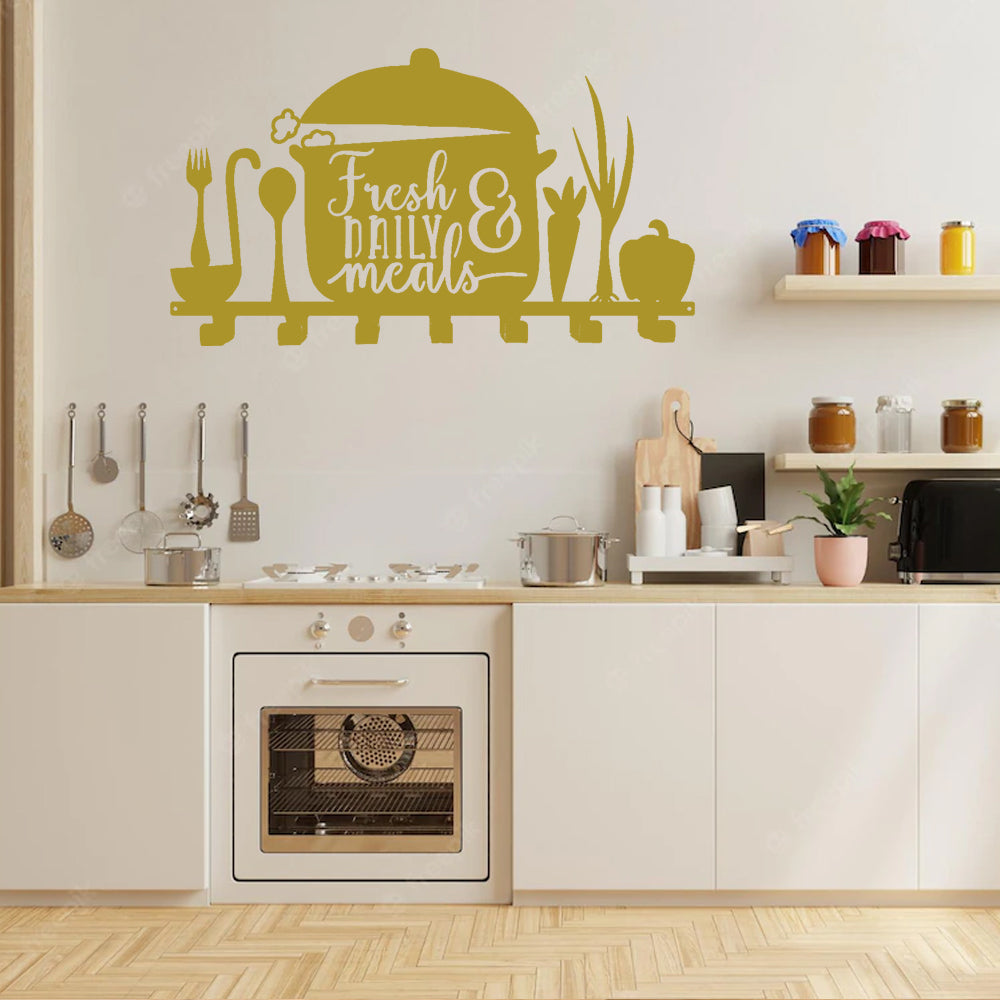 Fresh Daily Meals Kitchen Wall Hooks