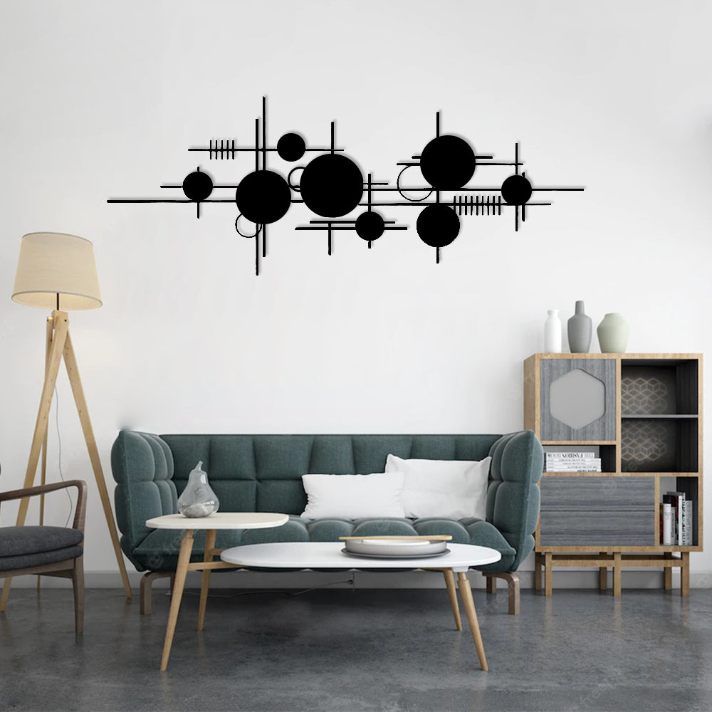 Minimalist Themed Geometric Metal Wall Decor