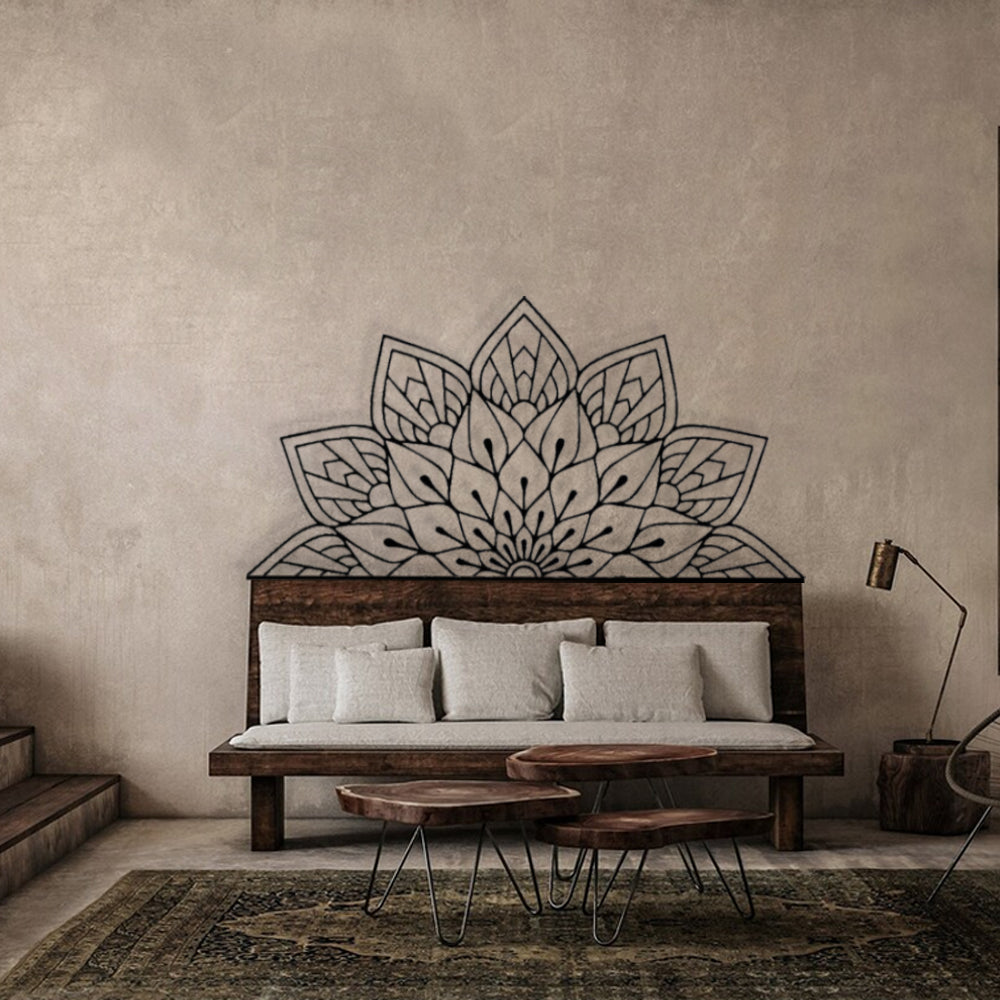 Mandala Patterned Metal Headboards