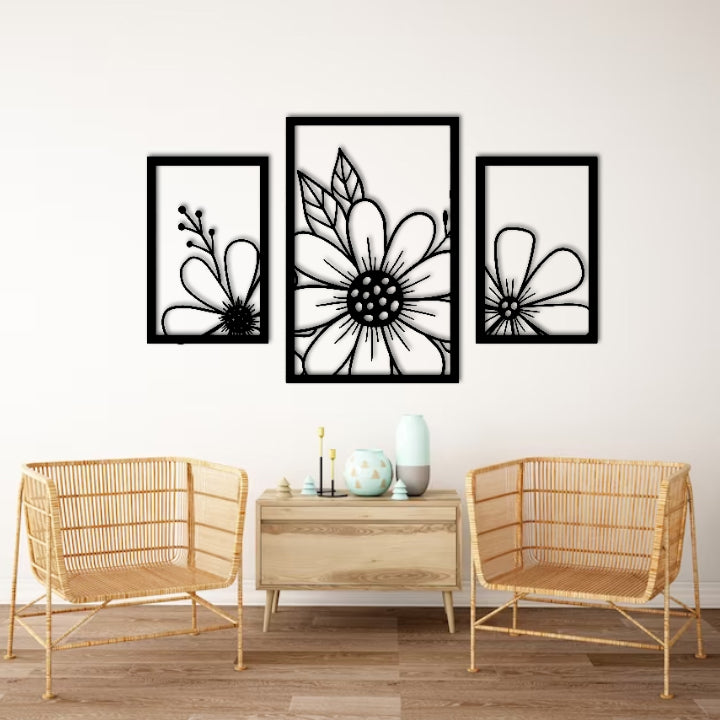 Daisy Flowers Metal Wall Decorations