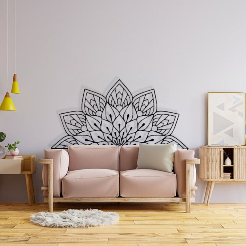 Mandala Patterned Metal Headboards