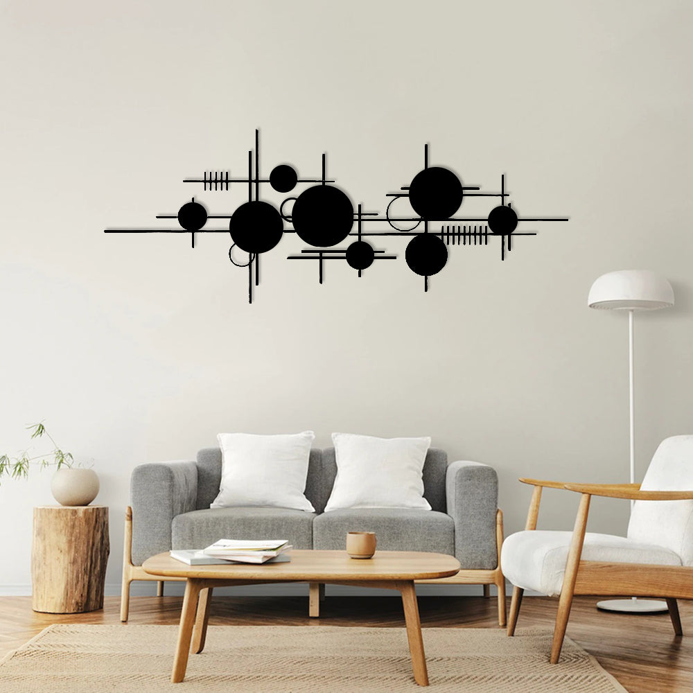 Minimalist Themed Geometric Metal Wall Decor