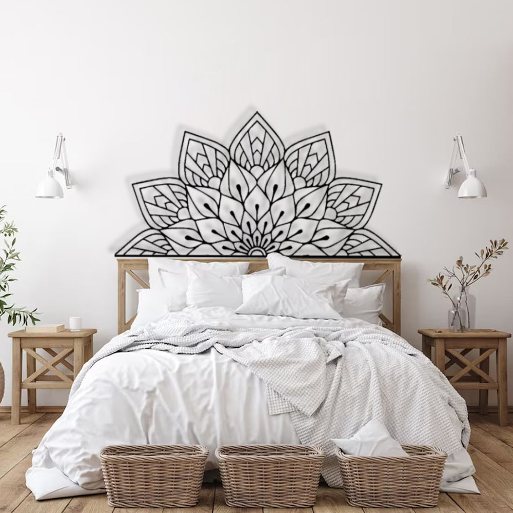 Mandala Patterned Metal Headboards