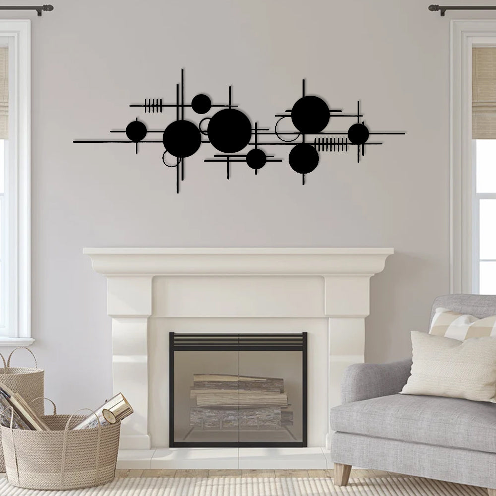 Minimalist Themed Geometric Metal Wall Decor