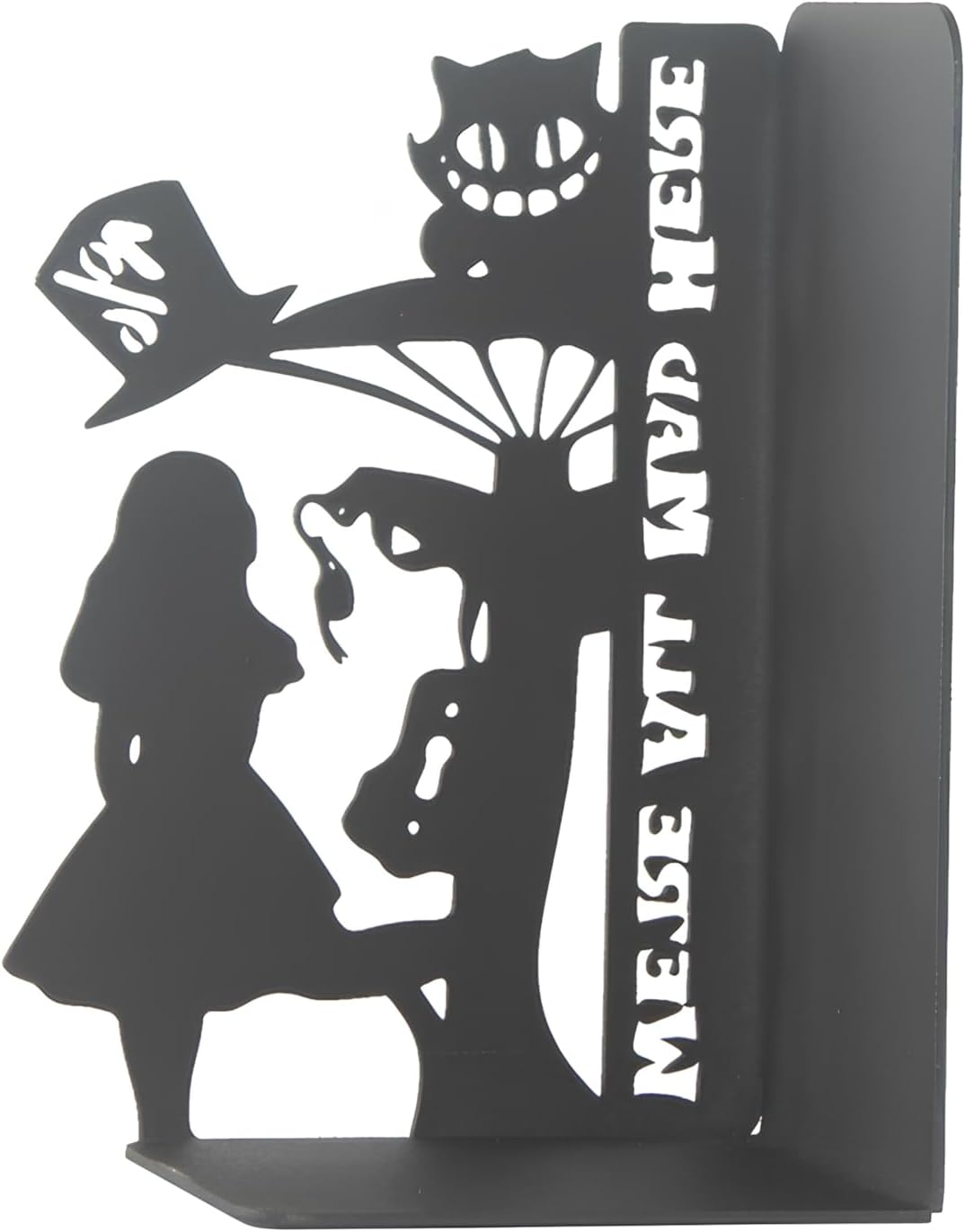 Alice in Wonderland Bookends, Wonderland Bookends, Decorative Fairy Tale Heroes Book Supports for Kids, Fantasy Adventure Themed Book Stands, Gift for Kids, Alice Through The Looking Glass Book Ends