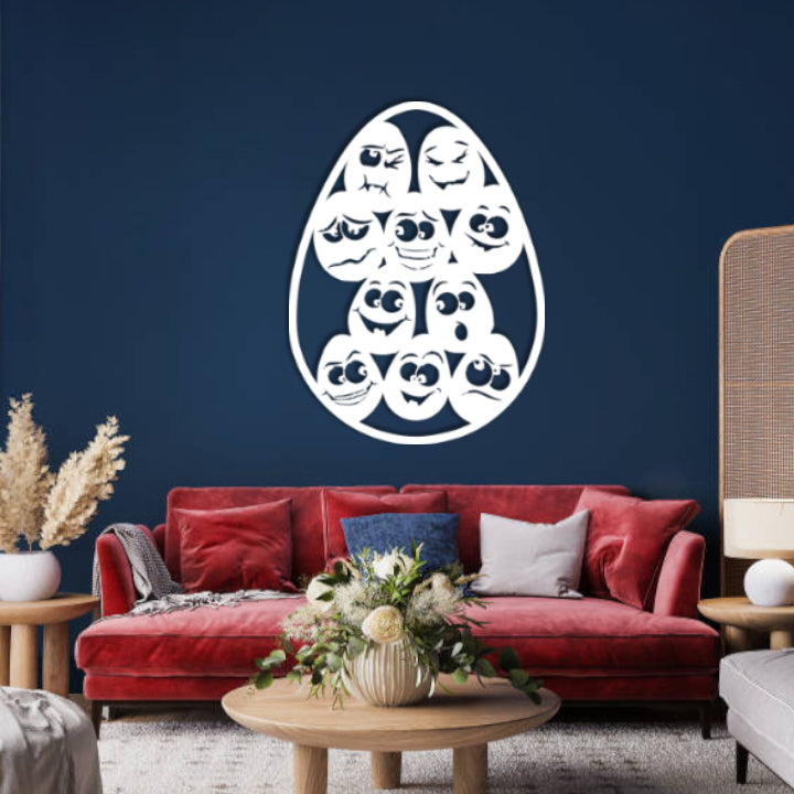 Cute Easter Eggs Wall Decoration