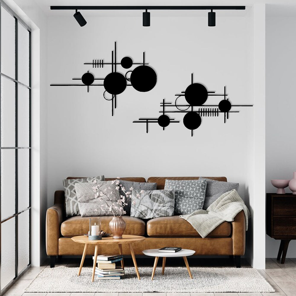 Minimalist Themed Geometric Metal Wall Decor