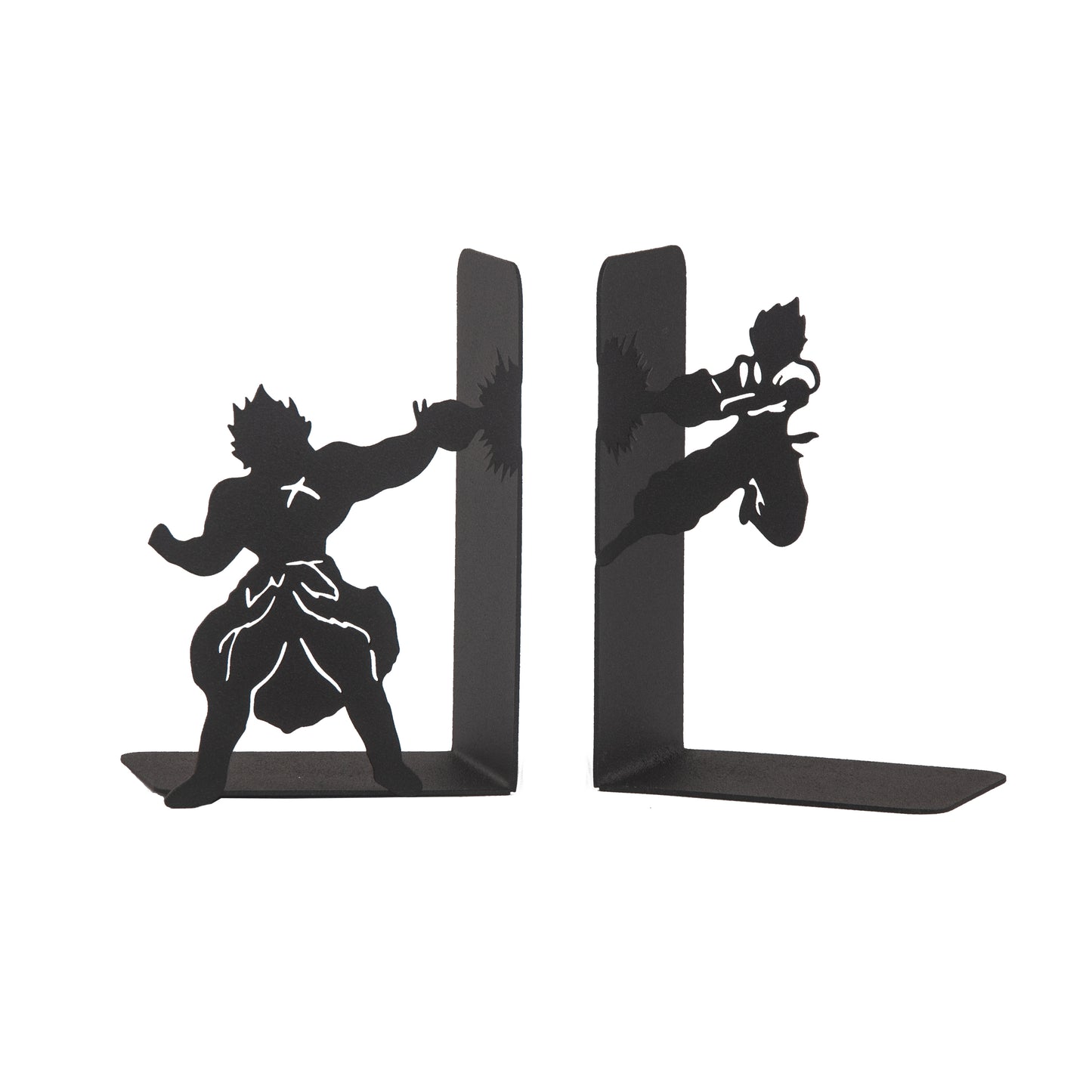 Anime Battle Scene Metal Bookends, Superhero Heroes Book ends for Kids, MangaThemed Book Holders, Dragon Fighters Anime Heros Bookends Gift for Kids, Animation Heroes Book Stand