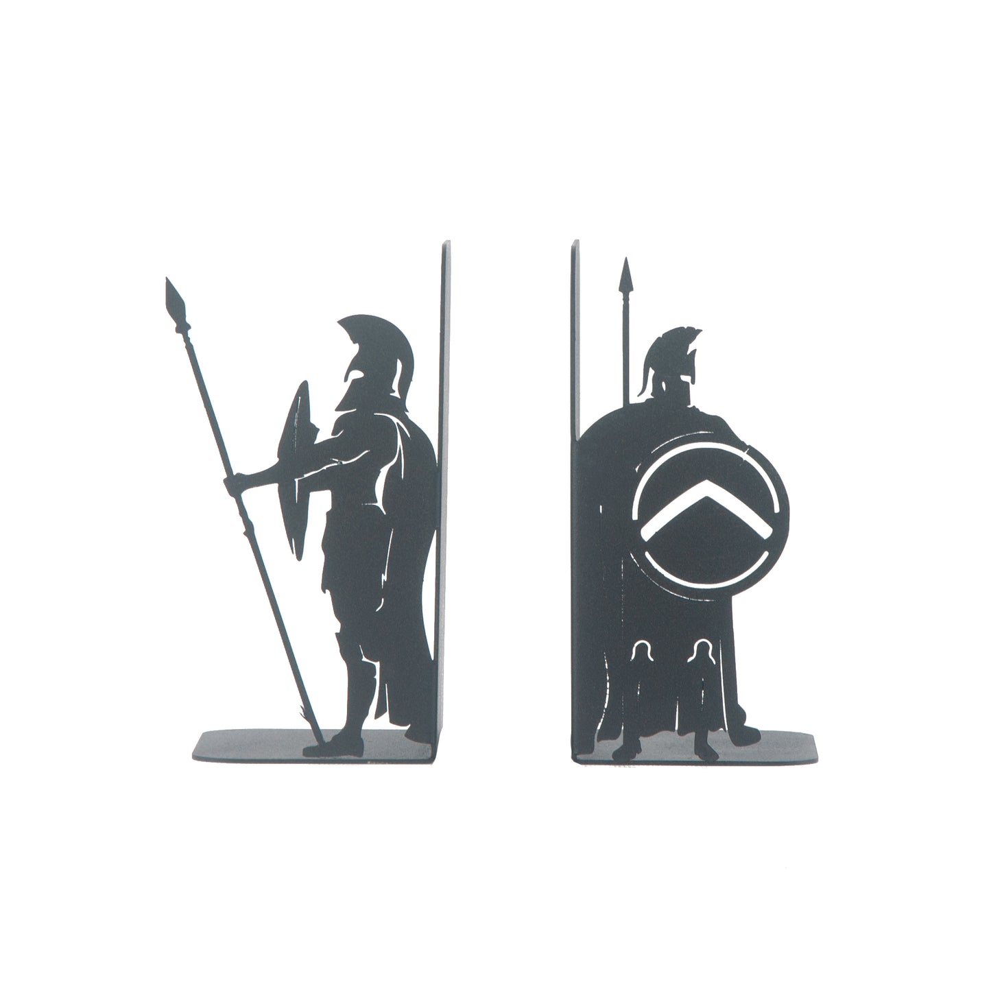 Spartan Guards Bookends, 300 Spartans Book Ends, Shields and Warriors Book Stand, Greek Mythology Themed Bookends, Decorative Medieval Themed Metal Book Holders, Soldiers Vibes, Gift for Kids