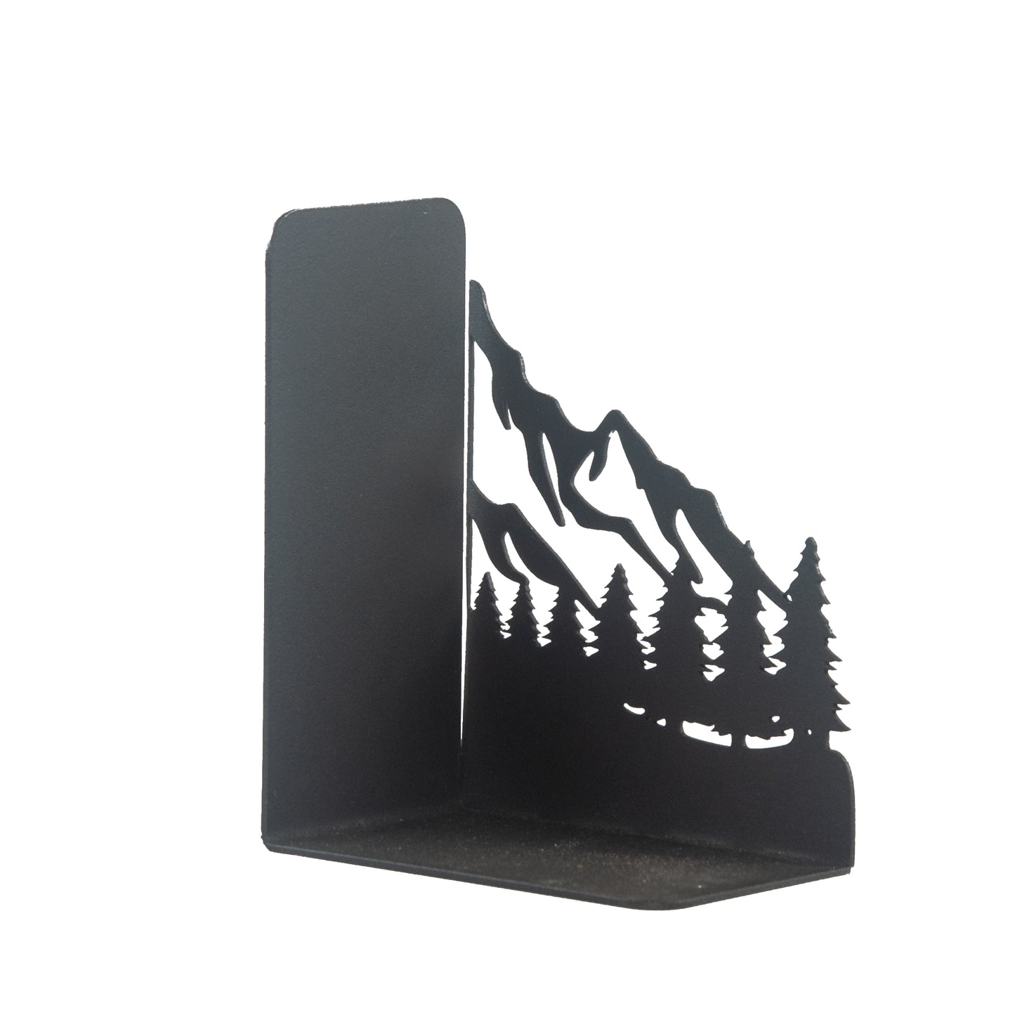 Decorative Mountain Silhouette Metal Bookends, Landscape Design, Forest Theme Book End, Mountain View Metal Bookends, Landscape Bookend, Forest Silhouette Book Holder, Tree Figured Bookend