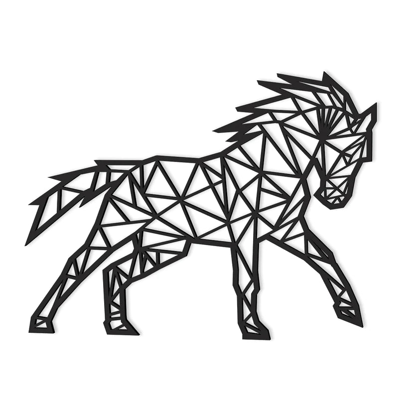 Geometric Design Horse Wall Decor
