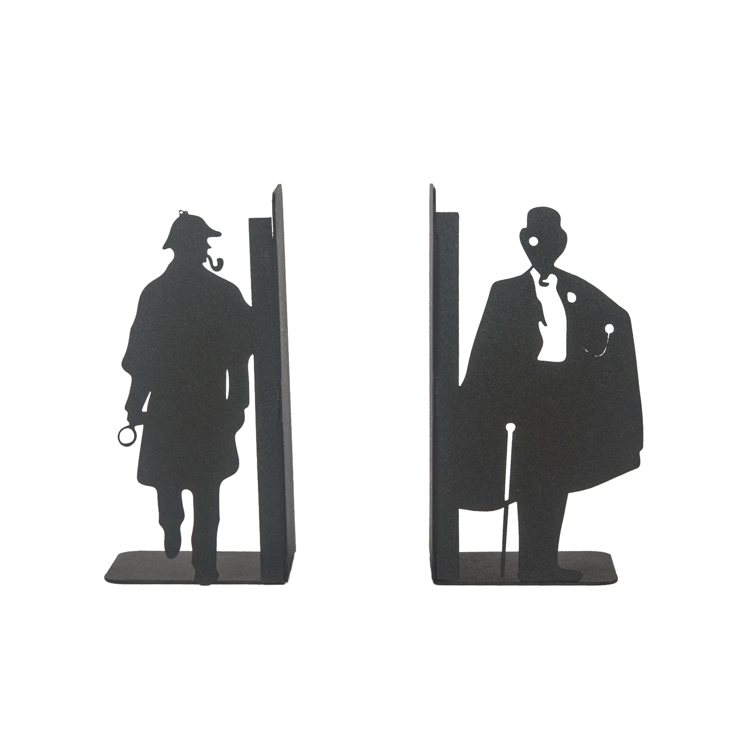 Sherlock Holmes and Arsene Lupin Design, Decorative Book Stands, Detective Figured Bookends, Gift for Book Lovers, Best Gifts for Children, Bookshelf Accessories, Detective Novel Themed Metal Bookends