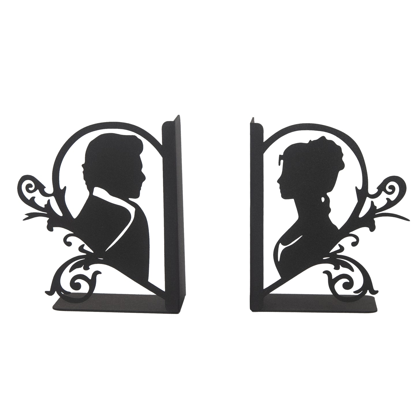 Outlander Bookends, Lovers Silhouette Book Stand, Iconic TV Series Outlander, Gift for Couple, Love Story, Jamie and Claire Fraser, Silhouette of Unforgettable Series Heroes, Decorative Bookends