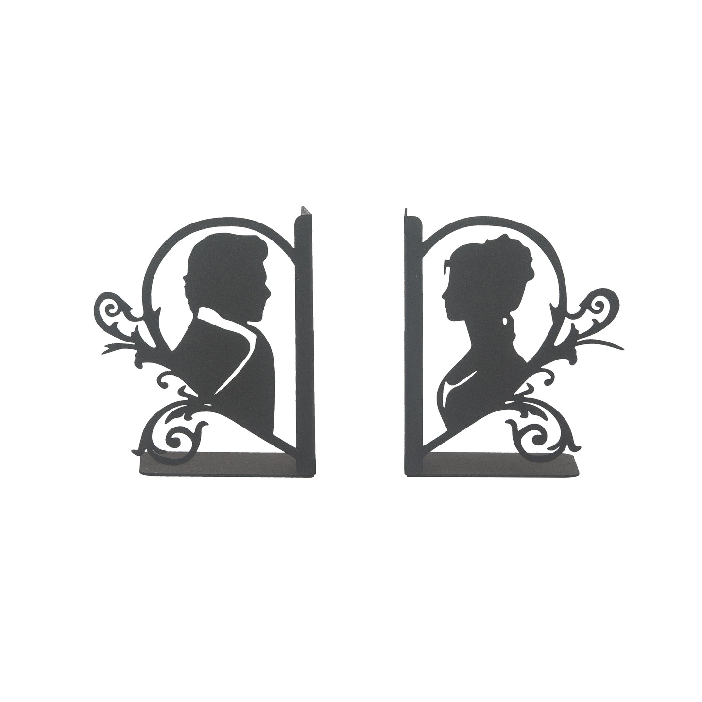 Outlander Bookends, Lovers Silhouette Book Stand, Iconic TV Series Outlander, Gift for Couple, Love Story, Jamie and Claire Fraser, Silhouette of Unforgettable Series Heroes, Decorative Bookends