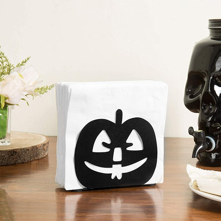 Scary Pumpkin Metal Napkin Holder
