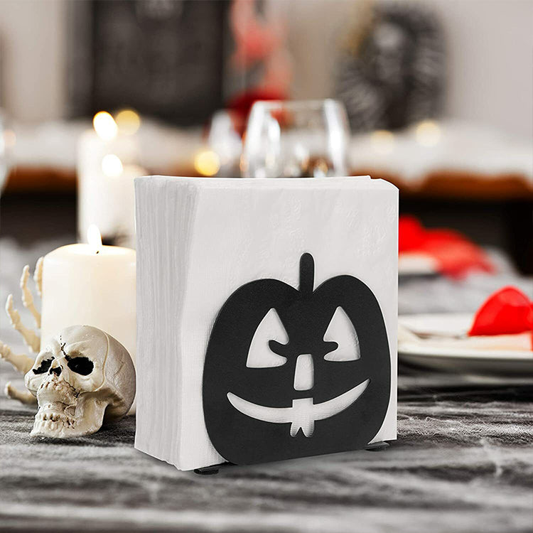 Scary Pumpkin Metal Napkin Holder