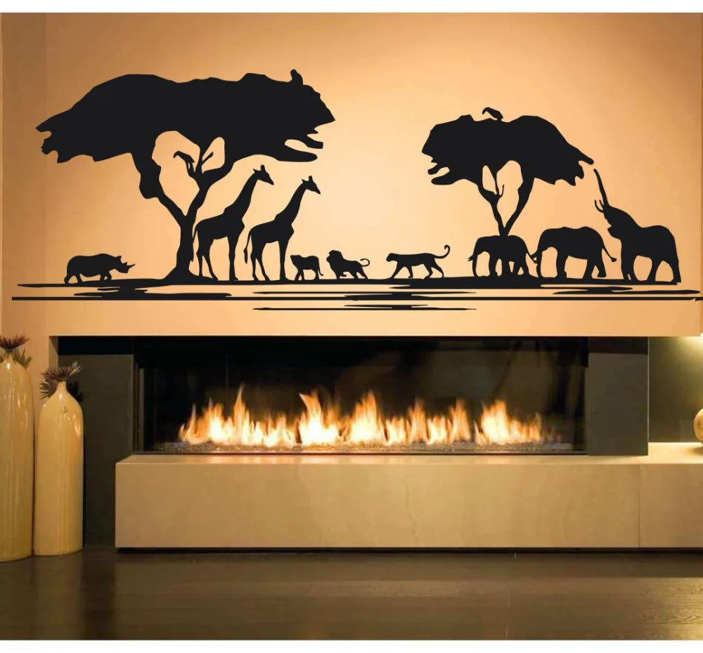 African Themed Animal Figure Wall Decor