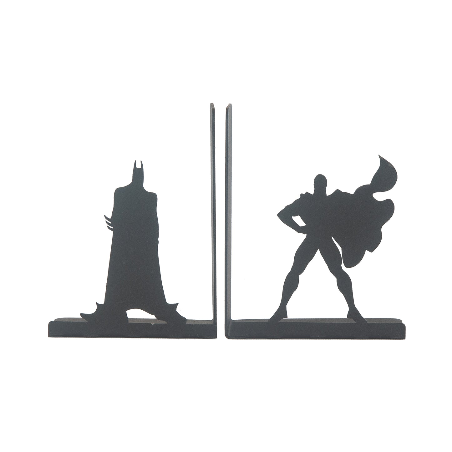 Superhero Metal Bookends for Kids Room, Comic Book Themed Book Holders, Decorative Book Support, Cartoon Themed Book Holder, Perfect for Boys, Anime Bookends, Fantastic Character Figure Bookends