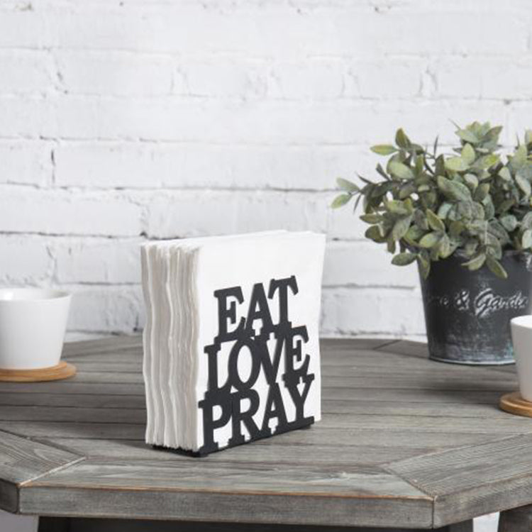 Eat Love Pray Metal Napkin Holder