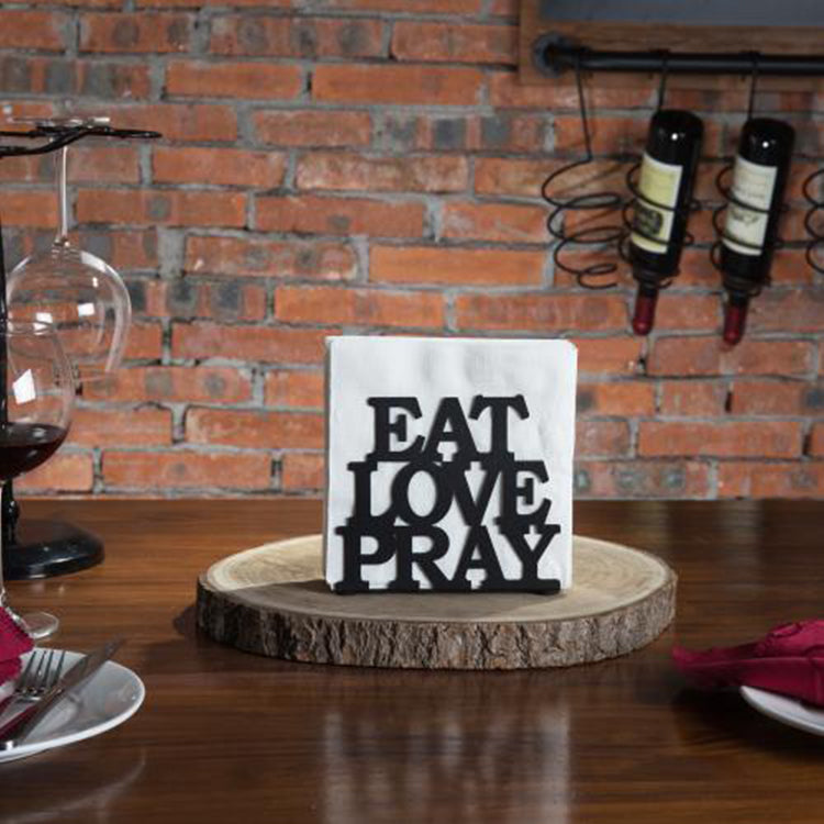 Eat Love Pray Metal Napkin Holder