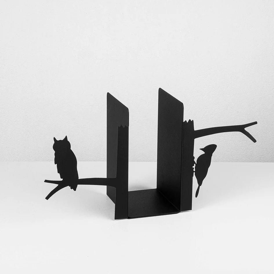 Woodpecker and Owl Bookend