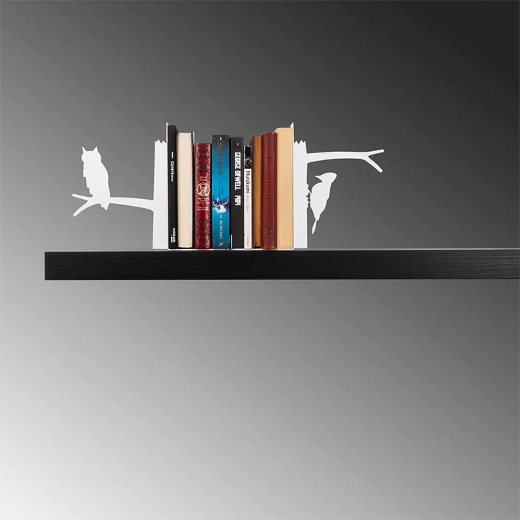 Woodpecker and Owl Bookend