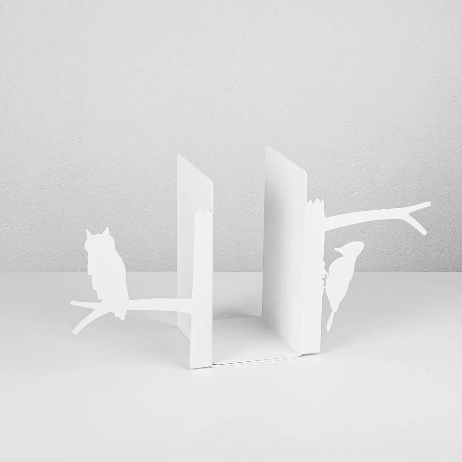 Woodpecker and Owl Bookend