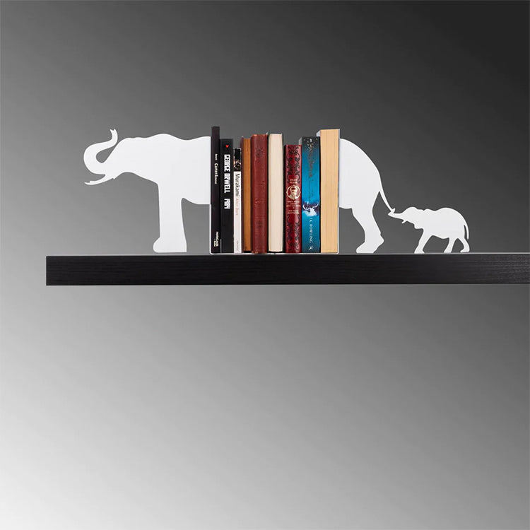 Cute Baby Elephant and Mommy Bookend