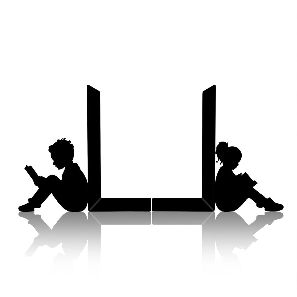 Metal Book Holder with Figured Child Reading Book