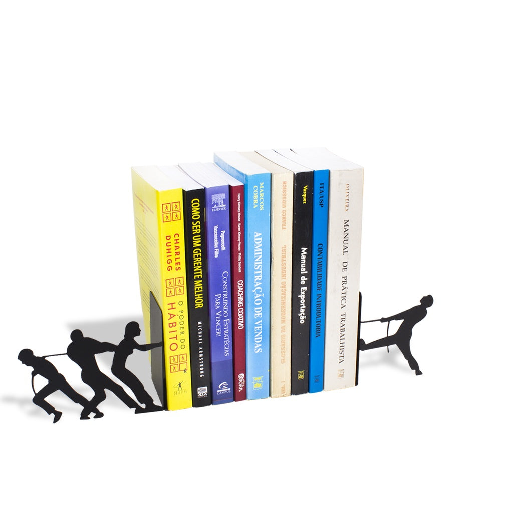 Conflict of Power Themed Metal Book Holder, Clash of Ideas Book Support