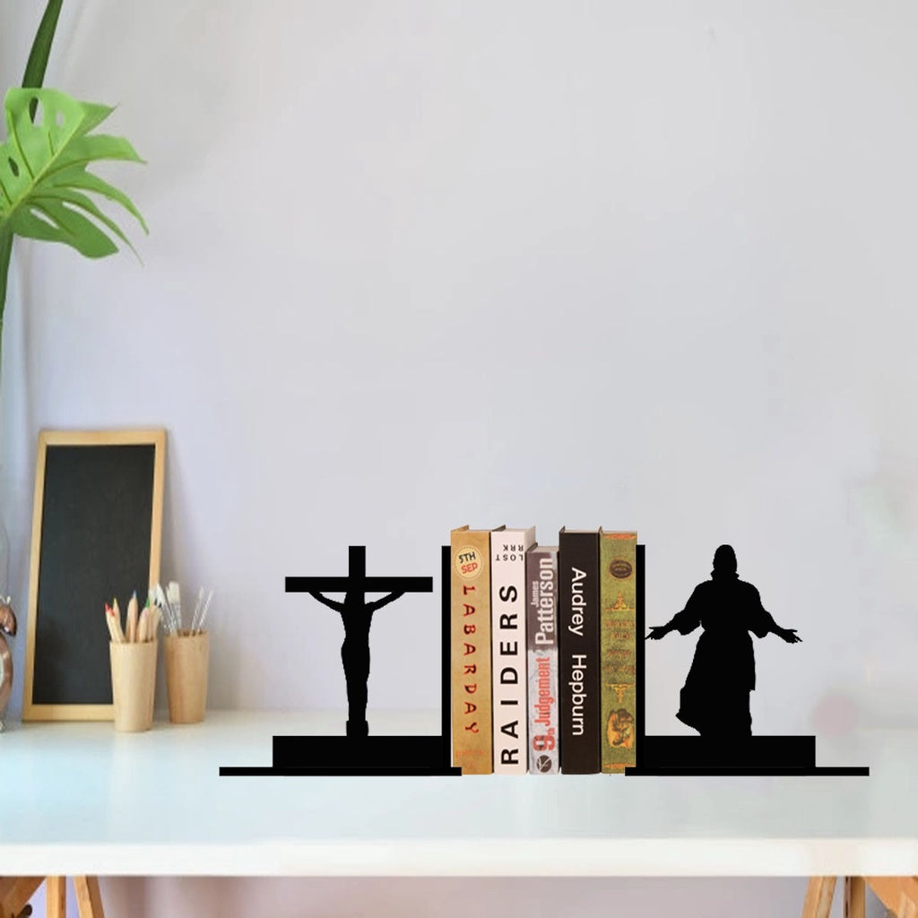 Jesus Figured Bookend, Religious Themed Book Support