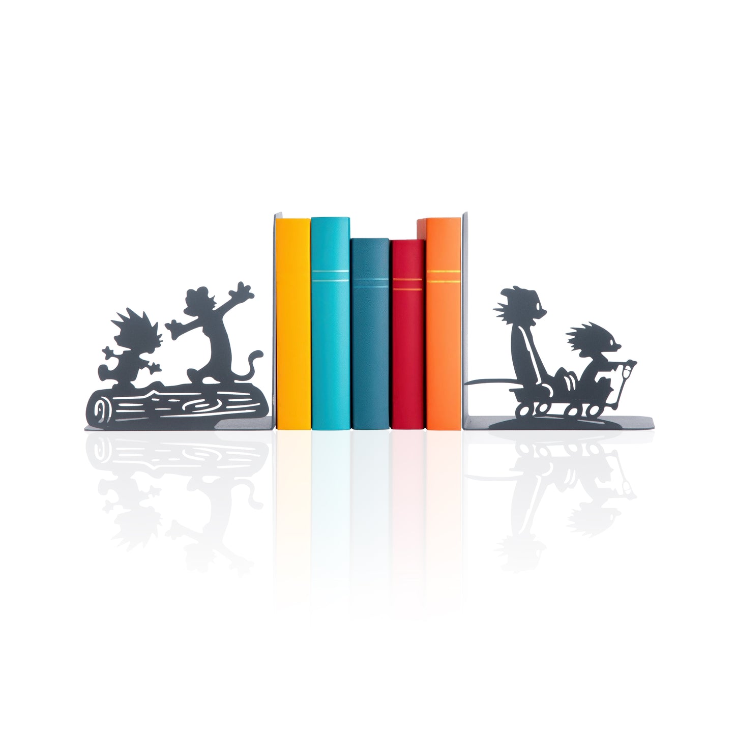 Calvin and Hobbes Bookends, Anime Bookend, Decorative Comics Metal Bookends, Cartoon Book Supports for Kids Room, Custom Bookends, Super Heroes Book Stands, Gift for Kids, Best Gift