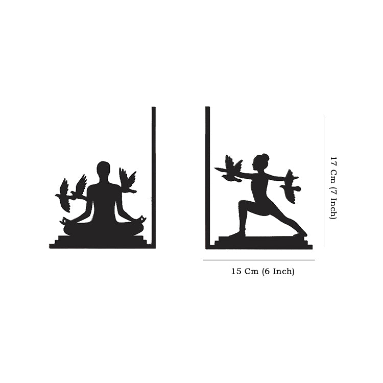 Yoga and Meditation Themed Metal Book Holder