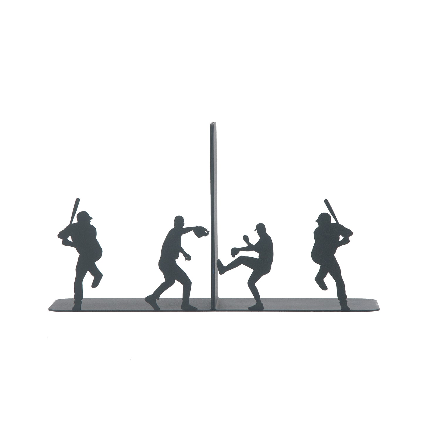 Baseball Player Silhouette Bookends, Sports Themed Decorative Book Holders, Gift for Kids and Fans, Greaters Baseball Player Bookends, Major League Players, Bookend for Sport Fan