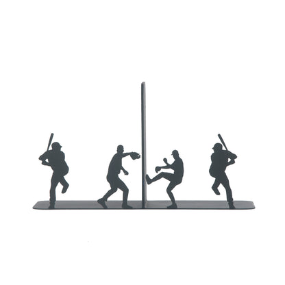 Baseball Player Silhouette Bookends, Sports Themed Decorative Book Holders, Gift for Kids and Fans, Greaters Baseball Player Bookends, Major League Players, Bookend for Sport Fan
