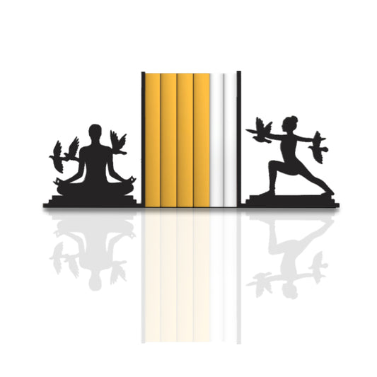 Yoga and Meditation Themed Metal Book Holder