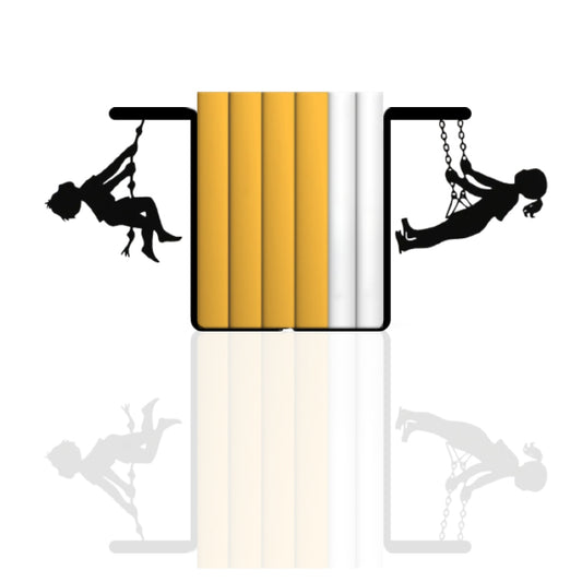Bookend with Figured Children Swinging on a Swing