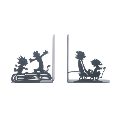 Calvin and Hobbes Bookends, Anime Bookend, Decorative Comics Metal Bookends, Cartoon Book Supports for Kids Room, Custom Bookends, Super Heroes Book Stands, Gift for Kids, Best Gift